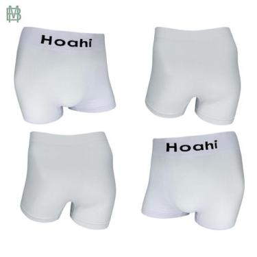 Imagem de Cueca Boxer Branca Hoahi Premium Poliamida - Kit Com 4 Oferta, CUECA B