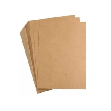 Imagem de Papel Kraft 180g A4 P/ Sacolas Caixas Convites C/ 100 Folhas Cor Pardo