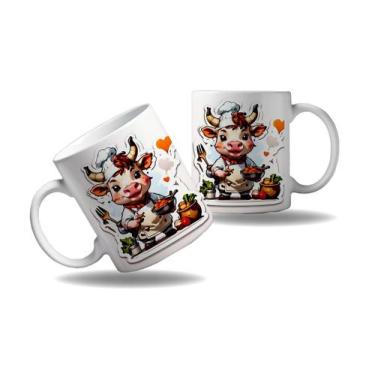 Imagem de Caneca Presente Vaca Cozinheira Chefes Cozinha Profissão 1 - Enjoy Sho