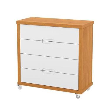 Imagem de Gaveteiro Infantil Tutto New Freijó Branco Soft  Matic - Matic Moveis