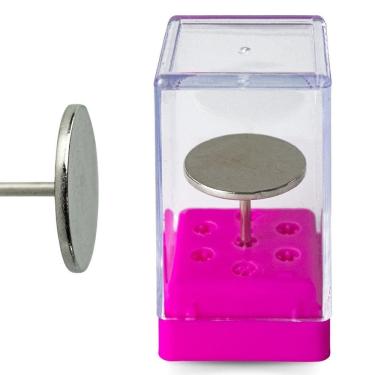 Imagem de Broca Disco 2,3Cm + Porta Brocas Manicure Unha Gel Fibra