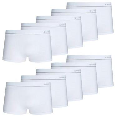 Imagem de Cueca Lupo Kit 10 Peças Sunga Microfibra Original, Branco, G
