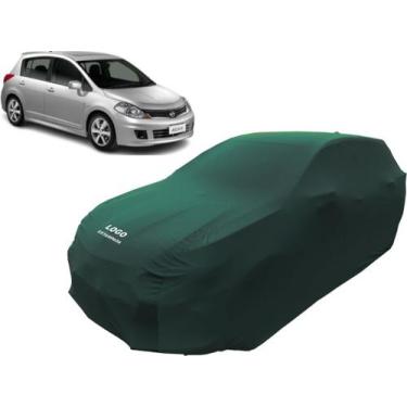 Imagem de Capa Para Carro Nissan Tiida Hatch De Tecido Macio Helanca - Mz, Verde
