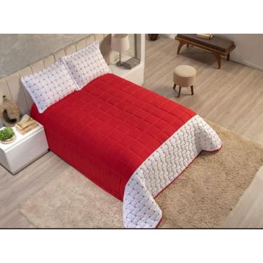 Imagem de Cobre leito queen bali bordado - DG Confecções, Vermelho