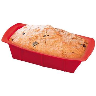 Imagem de Forma de Bolo Pão em Silicone Retangular Antiaderente Cozinha - Assade