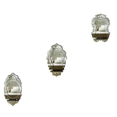 Imagem de Kit Espelhos Decorativos venezianos  Pegui Luca 3 peças - CREATUS, pra