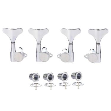 Imagem de KAISH 4 cordas 2R2L 18:1 afinadores de baixo selados para baixo afinador de guitarra para baixo Ibanez/Yamaha estilo acústico/elétrico cromado