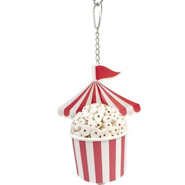 Imagem de Mandarin Bird Toys Copo de circo Sola da M&M 1595 – Brinquedo feito à mão para pássaros forrageando madeira sola, madeira macia triturável e copo de papel de grau alimentício, design encantador,