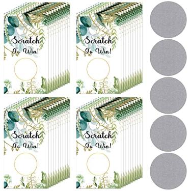 Imagem de Outus 100 cartões de presente para pequenas empresas cartões de presente personalizados em branco para férias, Natal, casamento, aniversário, suprimentos de festa (folha de eucalipto)