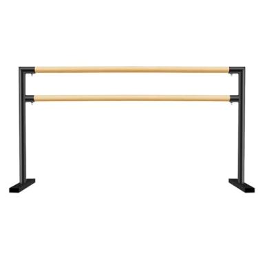 Imagem de Ballet Bar Barra De Balé De Dança De Madeira De Dupla Camada, Barra De Dança Portátil Para Treinamento De Pilates De Ginástica Elástica, Treino De Ginástica Em Casa(150cm)