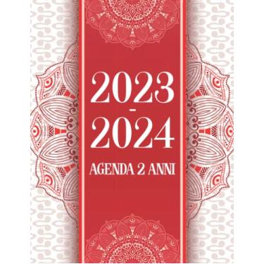 Imagem de Agenda 2 Anni 2023-2024: lanner biennale grande | Calendario mensile 2 anni 2023-2024 | da gennaio 2023 a dicembre 2024-24 mesi con ferie | Organizzatore del programma dell'agenda