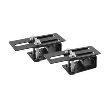 Imagem de QccHieUs Suporte de luz de teto de carro, suporte de barra de luzes LED, acessório preto, portátil, versátil, suporte de montagem de luz de aço de alto carbono, 1 Par