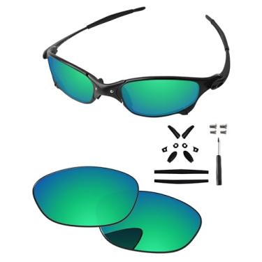 Imagem de PapaViva Lentes de substituição, kits de borracha, chave de fenda e parafusos para óculos de sol Oakley Juliet 55 mm, Verde esmeralda, Juliet