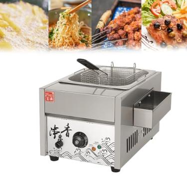 Imagem de Fritadeira elétrica multifuncional,máquina de ferver Oden e máquina de cozinhar macarrão, ajuste de temperatura de 50-300 ℃,para uso em restaurantes comerciais,para frango frito,camarão,fritas