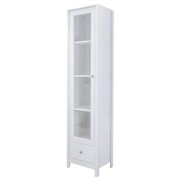 Imagem de Cristaleira 1 Porta Vidro 1 Gaveta 180x43 cm E962 Branco Dtall