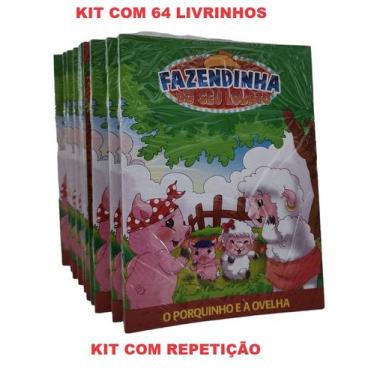 Imagem de 64 Livros Fazendinha História  Atacado Lembrancinha De Aniversário C/ 