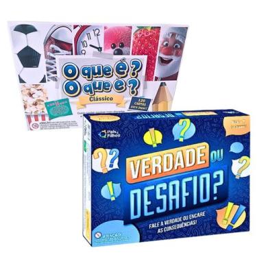 Imagem de Kit 2 Jogo Tabuleiro Infantil Familia Perguntas E Respostas Verdade Ou
