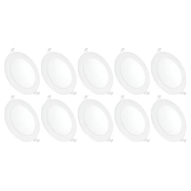 Imagem de Plafon LED Embutir Redondo 6w Luminária Branco Frio Bivolt Elgin (Kit 10 Unidades)