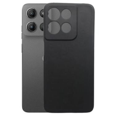 Imagem de Capinha Capa Anti Impacto Aveludada Preta Para Moto G75 - Mustangshop
