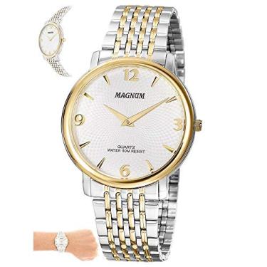 Imagem de Relógio Magnum Masculino Ref: Ma21973b Clássico Slim Bicolor