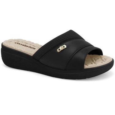 Imagem de Tamanco comfortflex ref 2386402 feminino, 37, Preto