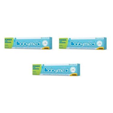 Imagem de Kit 3 Pomada Para Assaduras Babymed Menino Azul 45g - Cimed