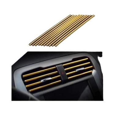 Imagem de Guarnição Cromada para Ar Condicionado de Carro - 10 Peças (20cm), Our