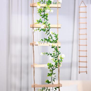 Imagem de Yohsnor Treliça Resistente Para Plantas Trepadeiras - Design De Escada De Madeira Natural Para Uso Interno E Externo, Fácil Instalação, Suporte Confiável Para Videiras E Trepadeiras, Decoração Moder