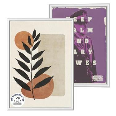 Imagem de INNOVART Moldura de alumínio para pôster de 61 cm x 83 cm, moldura frontal com película protetora de PVC para tamanho A1, moldura de metal à prova d'água, perfil de exibição de alumínio fácil de abrir