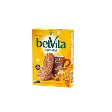 Imagem de Kit 2 Caixas  Biscoito Integral Belvita Mel &amp Cacau 75g