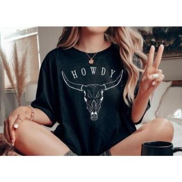 Imagem de Camiseta Country T-shirt Texas Howdy Moda Masculina e Feminina - Imper