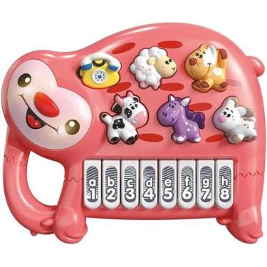 Imagem de Brinquedo educativo musical teclado bichos - dm brasil
