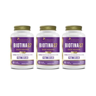 Imagem de Kit 3x Suplemento Alimentar Biotina B7 60 cápsulas Flora Nativa