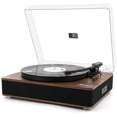 Imagem de Toca Discos Retro com 3 Velocidades e Alto Falantes Estéreo, LPNo1, Marrom