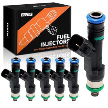 Imagem de YOUYIA 0280158119 Injetores de combustível 8 peças compatíveis com Jeep Wrangler, compatível com Dodge Grand Caravan, compatível com Chrysler Town & Country, compatível com Volkswagen Routan substitui