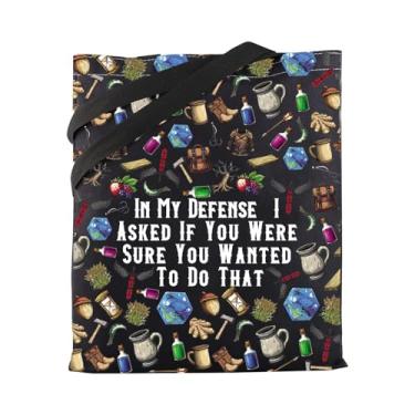 Imagem de MBMSO D&D Tote Bag D Dragons for Game Master Jogo de mesa para fãs de jogos DND Rolling Dice Shopping Bag, Dnd Tb, Medium