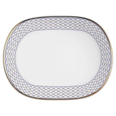 Imagem de Travessa Acanthus Azul 34 cm em Cerâmica Alleanza