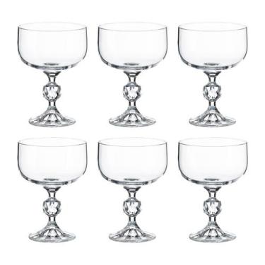Imagem de Taça Coupe de Cristal Bohemia 200 ml Claudia 6 Peças - Bohemia Crystal