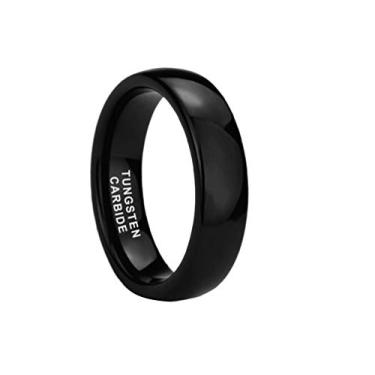 Imagem de Anel de casamento unissex de 1 mm, 2 mm, 3 mm, 4 mm, 5 mm, 6 mm, 7 mm, 8 mm, branco de tungstênio, ouro amarelo/ouro rosa/preto, polido, confortável, tamanho 3 a 17