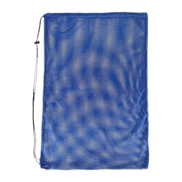 Imagem de Pegciuho Mochila de equipamentos de natação, mochila de cordão de malha, mochila de praia, bolsa de malha para praia, Azul