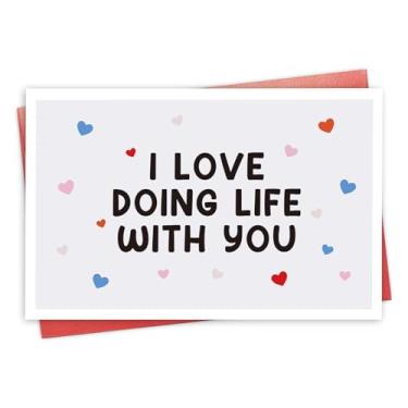 Imagem de Qiavor Lindo cartão de aniversário para marido esposa, cartão romântico de dia dos namorados para namorado, namorada, presentes de dia dos namorados para ele, eu amo fazer a vida com você