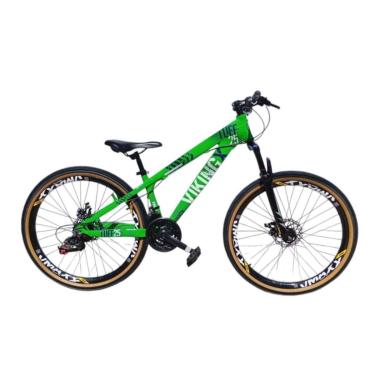 Imagem de Bicicleta 26 VikingX T25 24v Freio Mecanico Básico Pneu Aro 26 Balão Faixa Amarela-Unissex