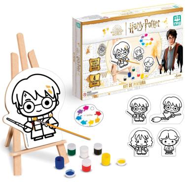 Imagem de Kit Pintura Harry Potter Wizarding World Nig Brinquedos Com Cavalete E Tintas Artes Infantil