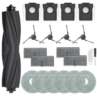 Imagem de Peças de reposição para Dreame L40 Ultra/X40 Ultra Complete/X40 Ultra/X40 Master/MOVA P10 Pro Ultra/Mova P50 Pro Ultra, acessórios 1 escova principal, 4 sacos de pó, 6 almofadas de limpeza, 4 filtros