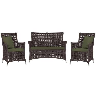 Imagem de  Jogo Sofá e 2 Poltronas de Área Igapó Alumínio