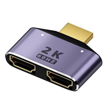 Imagem de MinnowXY Divisor HDMI 1 entrada 2 saídas 2K divisor para FullHD 2K@60HZ 1920x1080 divisor 3D (1 fonte para 2 monitores)