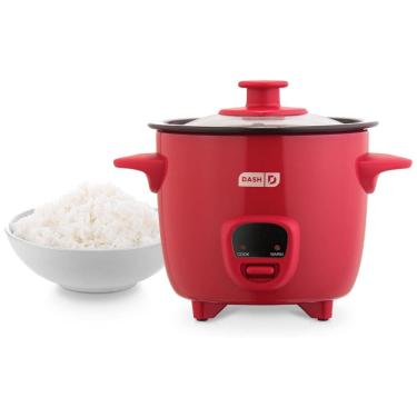 Imagem de Mini Panela de Arroz Elétrica 1L com Função de Manter Aquecido, 200W, 110v, DASH DRCM200GBRD04, Vermelho