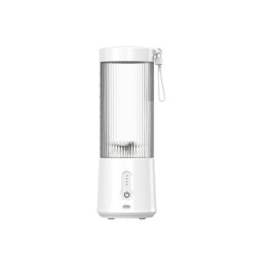 Imagem de Mini liquidificador portátil e recarregável para uso doméstico, copo de suco automático multifuncional de tamanho pequeno, copo de suco de viagem (branco)