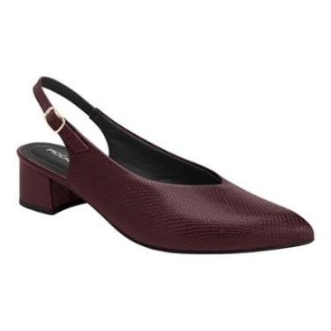 Imagem de Sling Back Piccadilly Taci Salto Médio Snake 739031 Tamanho:37;Cor:-Feminino