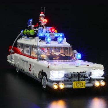 Imagem de BRIKSMAX Kit de iluminação LED para Caça-Fantasmas ECTO-1 – Compatível com Lego 10274 modelo de blocos de construção - não inclui o conjunto Lego